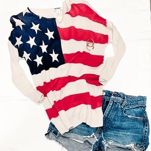 USA Flag knit top